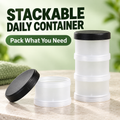Stackable Pill & Supplement Container — Screw-Together Portable Storage Jars