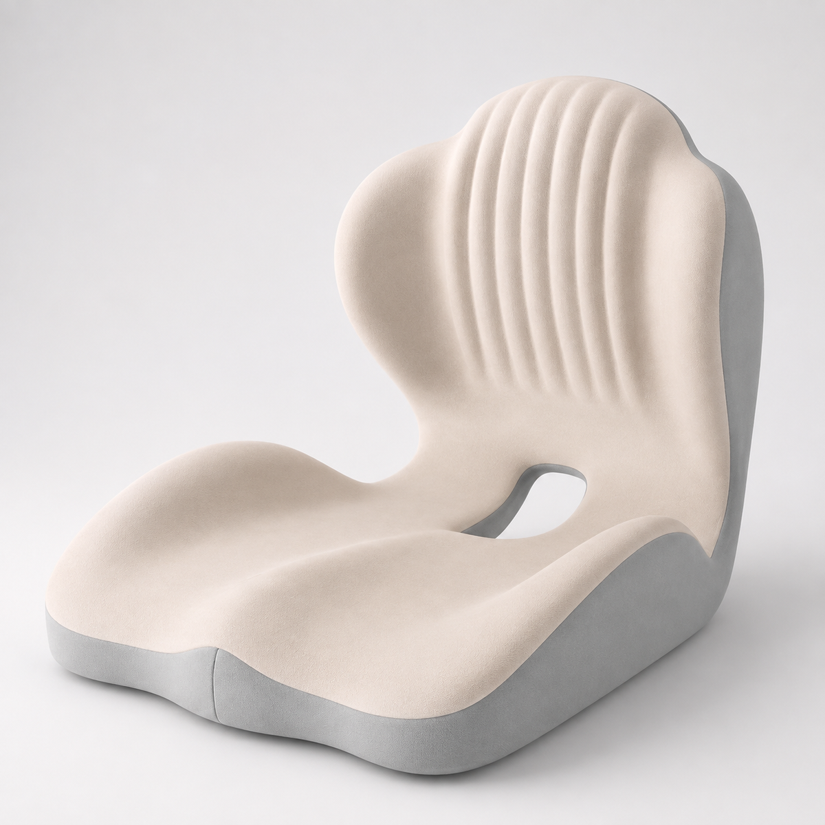 Memory Foam Seat Cushion with Lumbar Support — Ergonomic Chair Pad for Desk & Study