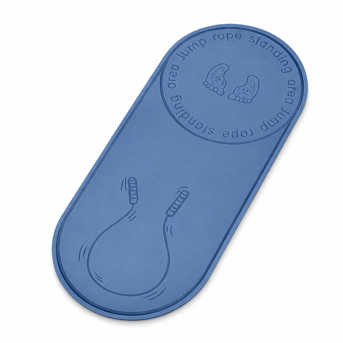 Jump Rope Mat — Cushioned Non-Slip Skipping Mat with Free Jump Rope, Quiet for Flats