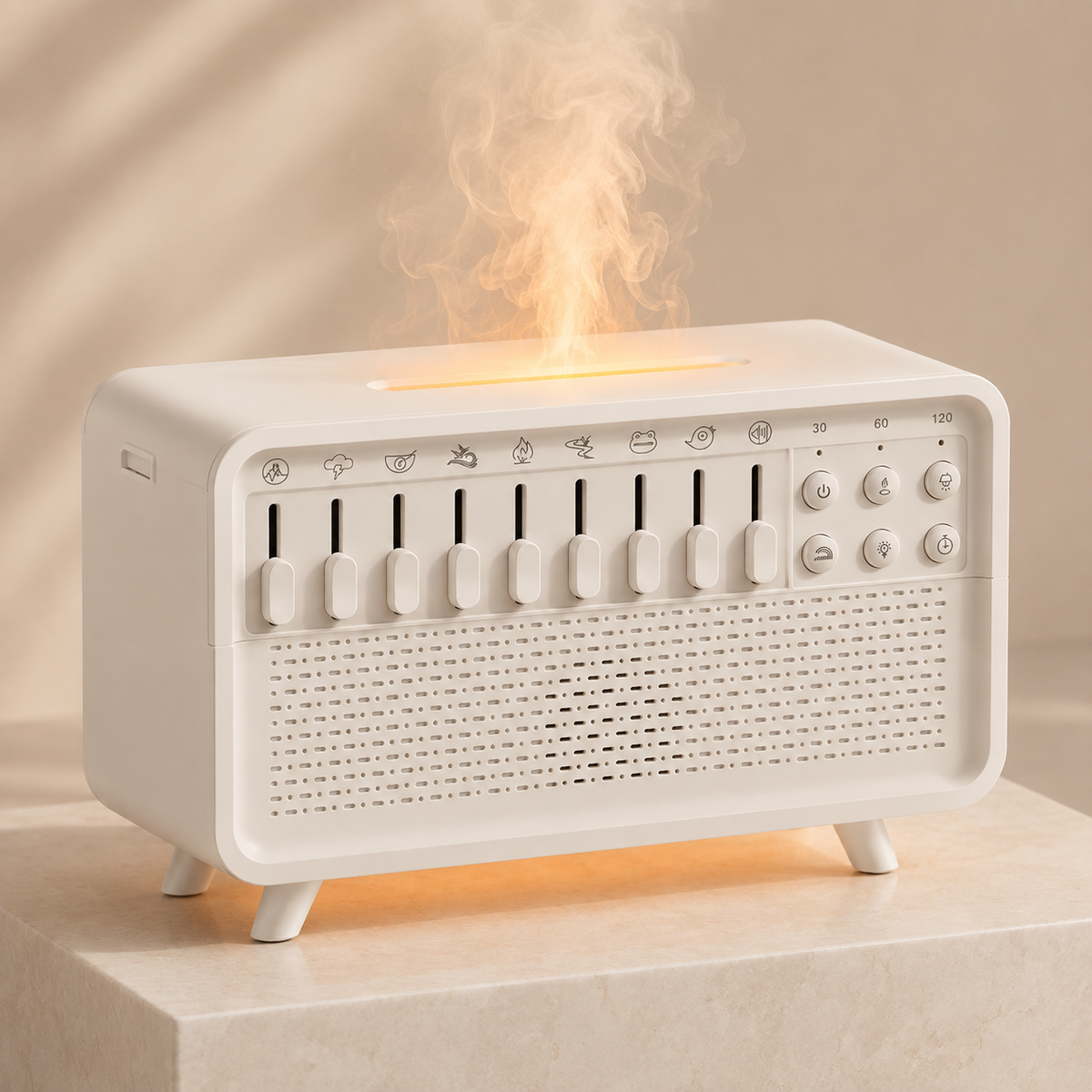 White Noise Machine with Night Light & Cool Mist Humidifier — 5-in-1 Sleep Speaker