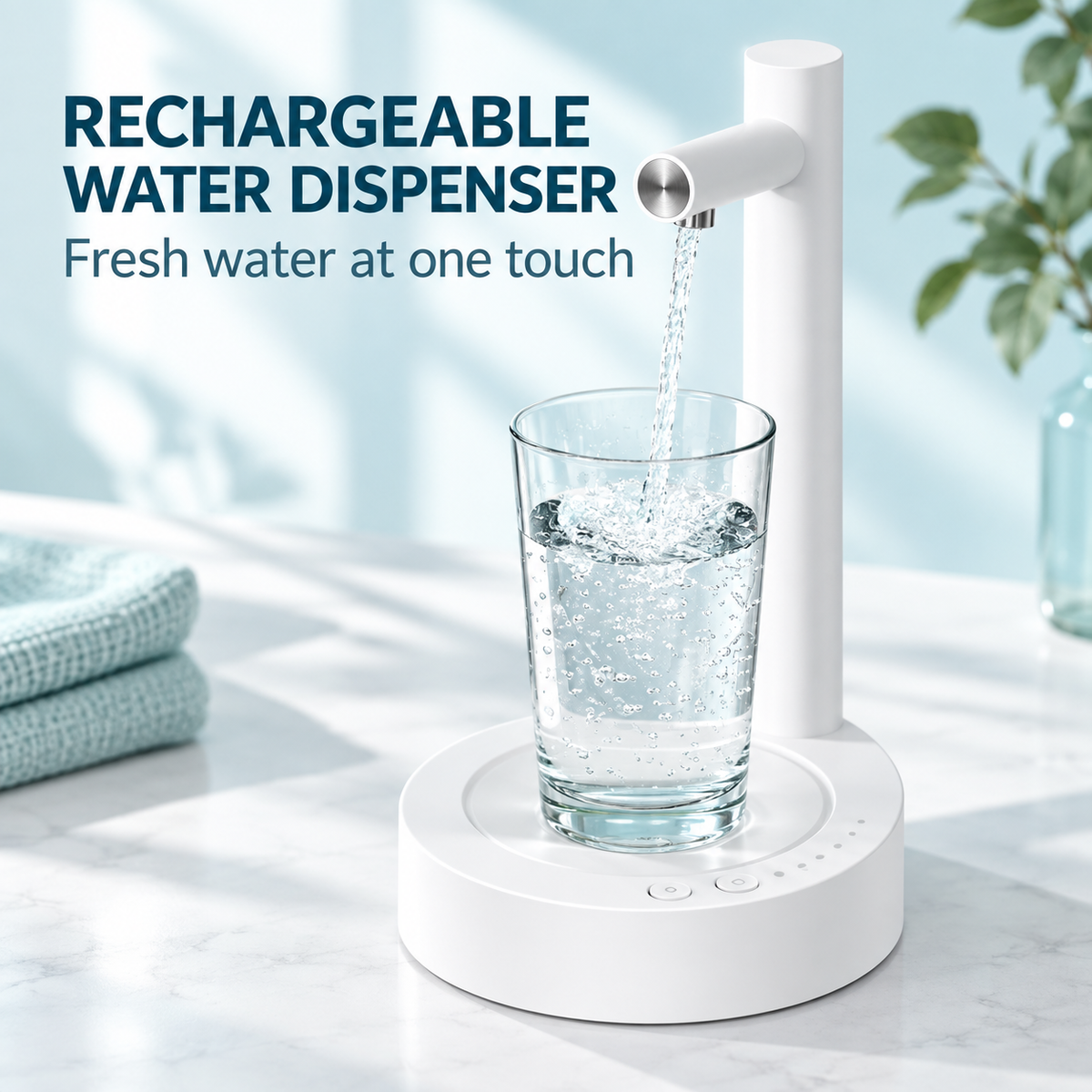 Rechargeable Desktop Water Dispenser — Automatic Electric Gallon Pump