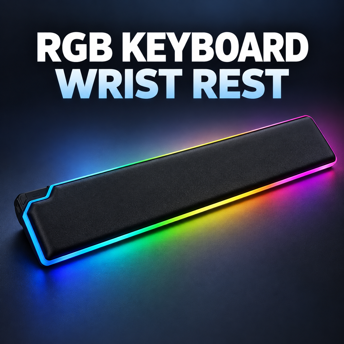 High-Rebound Keyboard Wrist Rest — RGB Ergonomic Typing Support Bar