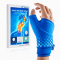 Hot & Cold Wrist Ice Pack Wrap — Reusable Gel, One-Handed Fastening, for Sore Wrists After Desk Work