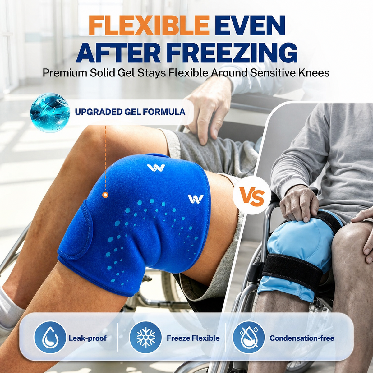 Hot & Cold Neck & Back Ice Pack Wrap — Reusable Gel, Adjustable, for Sore Necks & Shoulders
