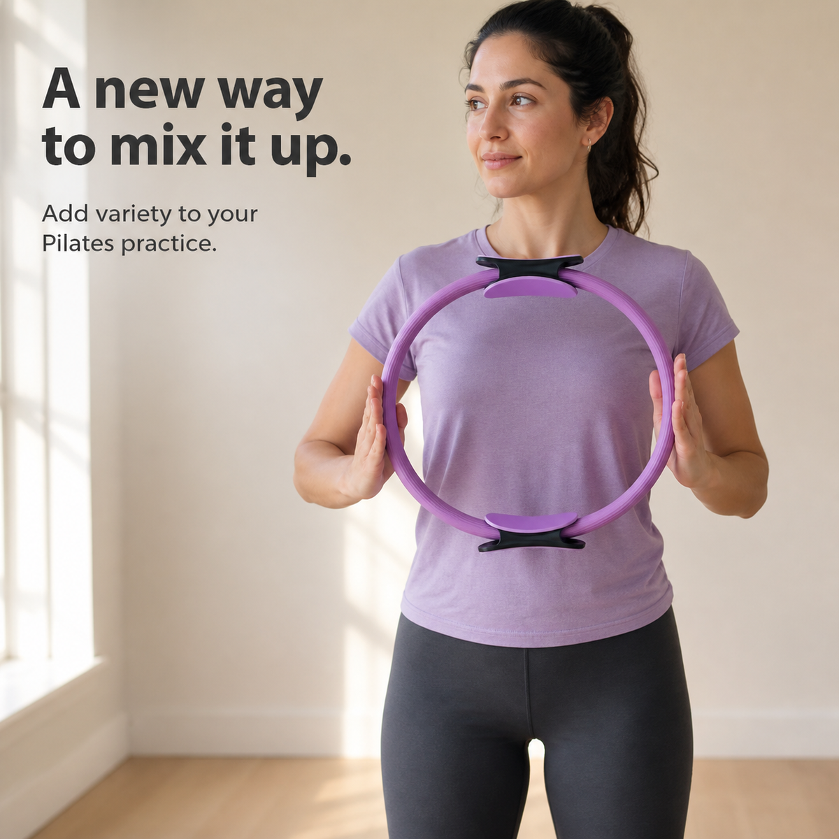 Pilates Ring — 32 cm Magic Circle with Padded Inner & Outer Grips for Thighs and Arms