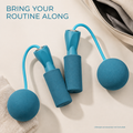 Cordless Jump Rope — Weighted Ball Handles with Ball-Bearing Rotation, for Small Rooms