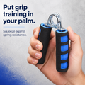 Hand Grip Strengthener — Spring Forearm & Finger Exerciser with Sponge Handles, Pocket-Sized
