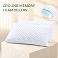 Cooling Gel Memory Foam Pillow for Hot Sleepers – Washable Cover